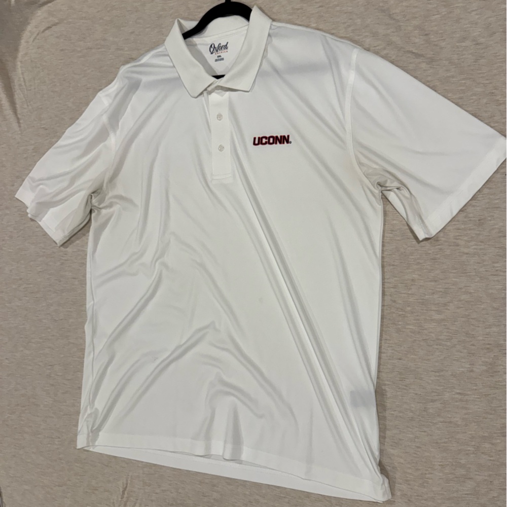 Oxford - White UCONN Polo